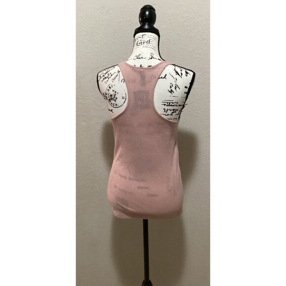 Ambrielle Women's Pink Glitter Racerback Tank Top Size S - Picture 6 of 6